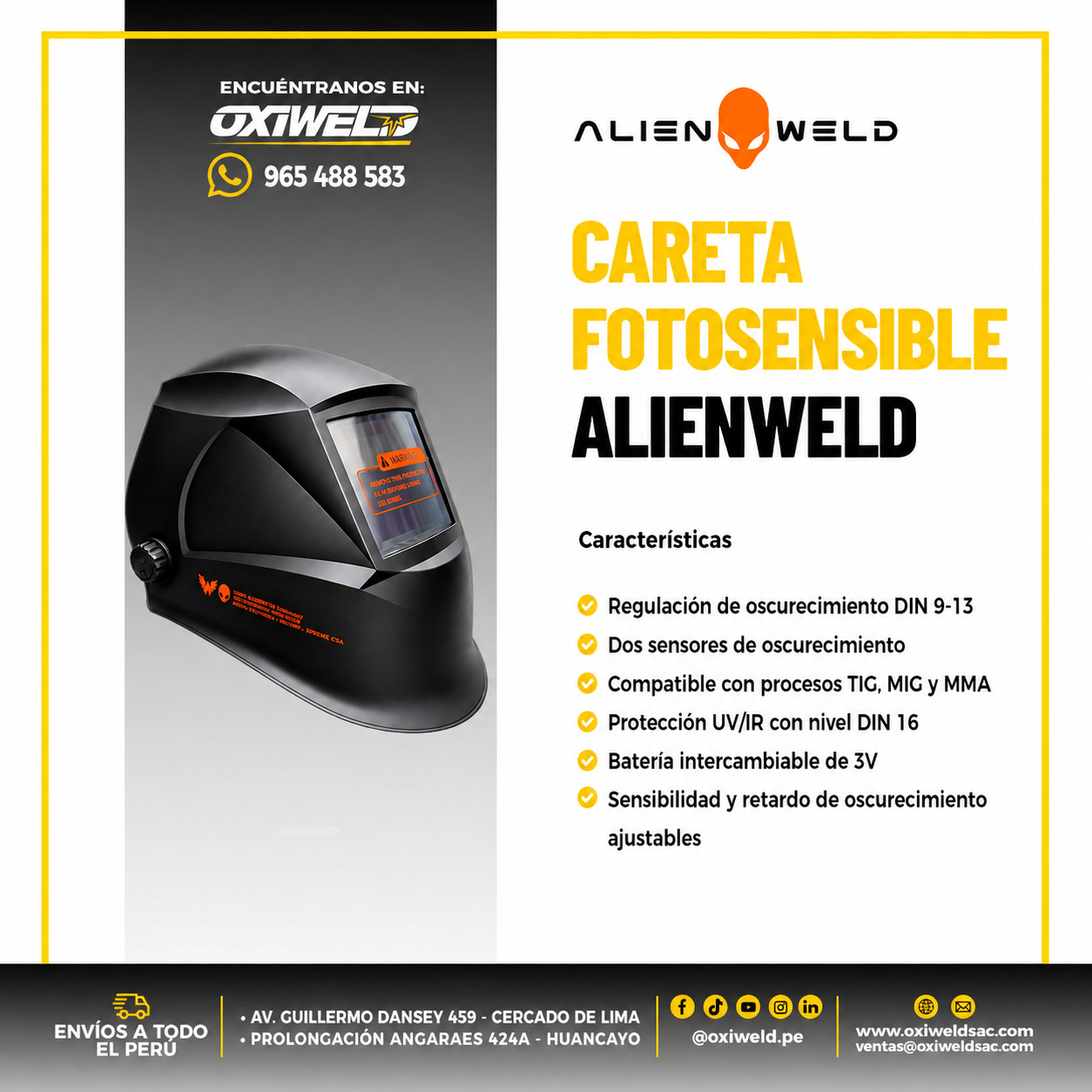 CARETA FOTOSENSIBLE ALIENWELD
