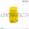 CONECTOR AEREO 15A 125V L/T PVC AMARILLO