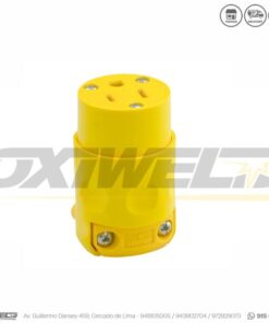 CONECTOR AEREO 15A 125V L/T PVC AMARILLO