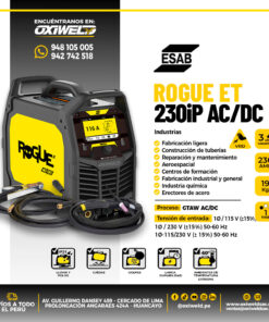 Maquina de soldar Tig Esab Rogue ET 230iP AC/DC