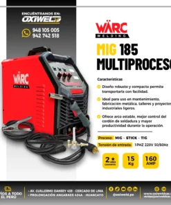 Máquina de soldar multiproceso WARC MIG 185