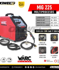 maquina de soldar warc mig 225
