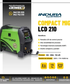 Máquina Soldadora MIG Indura Compact MIG LCD 210 – Multiproceso 210A