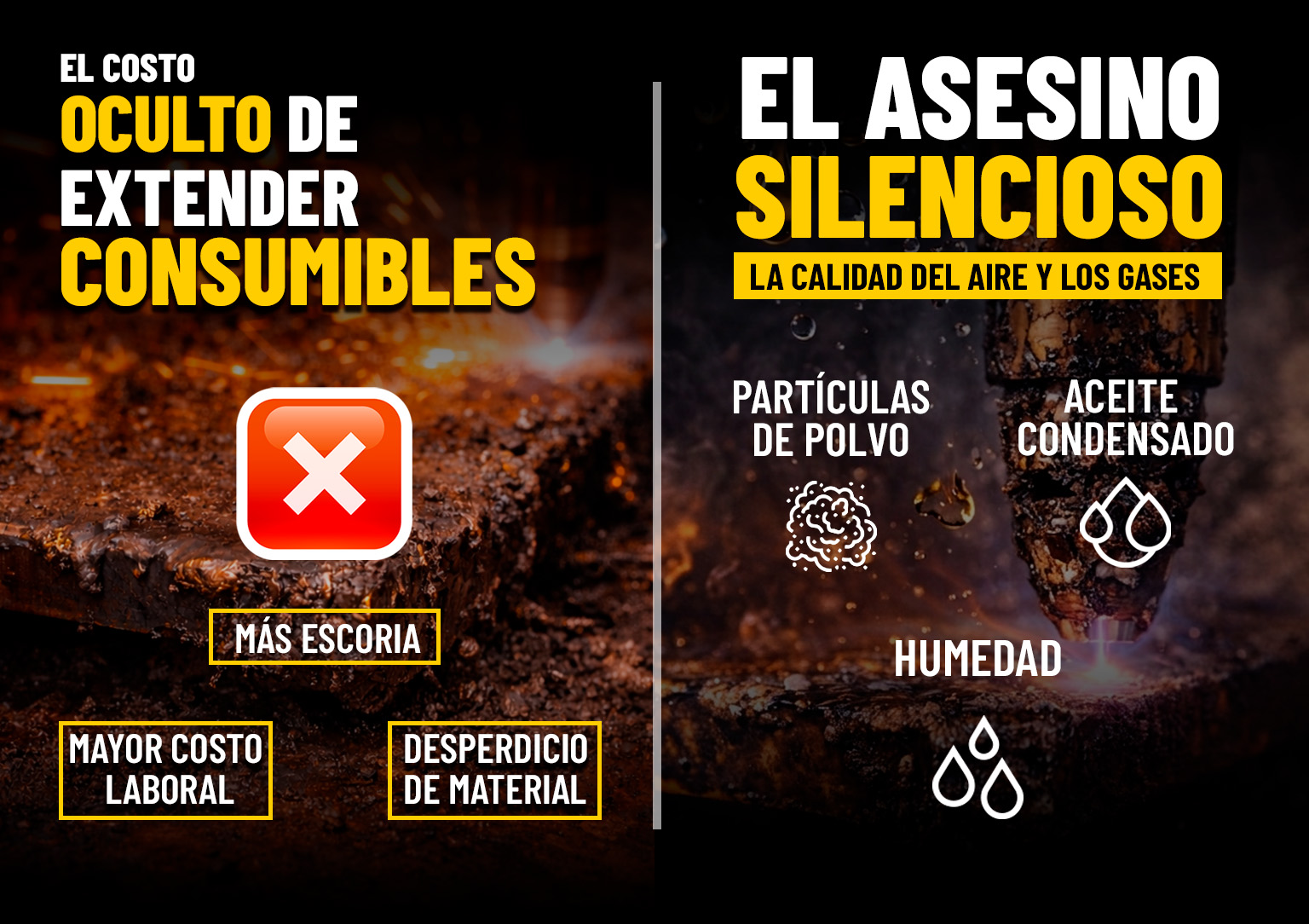 Costo oculto y calidad del aire en corte por plasma