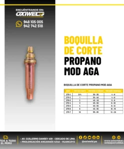 BOQUILLA DE CORTE PROPANO MOD AGA