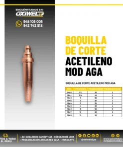 BOQUILLA DE CORTE ACETILENO : MOD AGA
