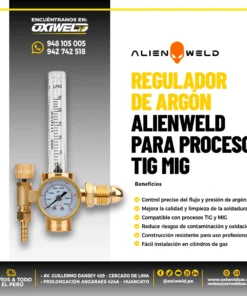 Regulador de Argón Alienweld para proceso TIG MIG