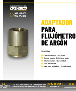 ADAPTADOR PARA FLUJOMETRO DE ARGON