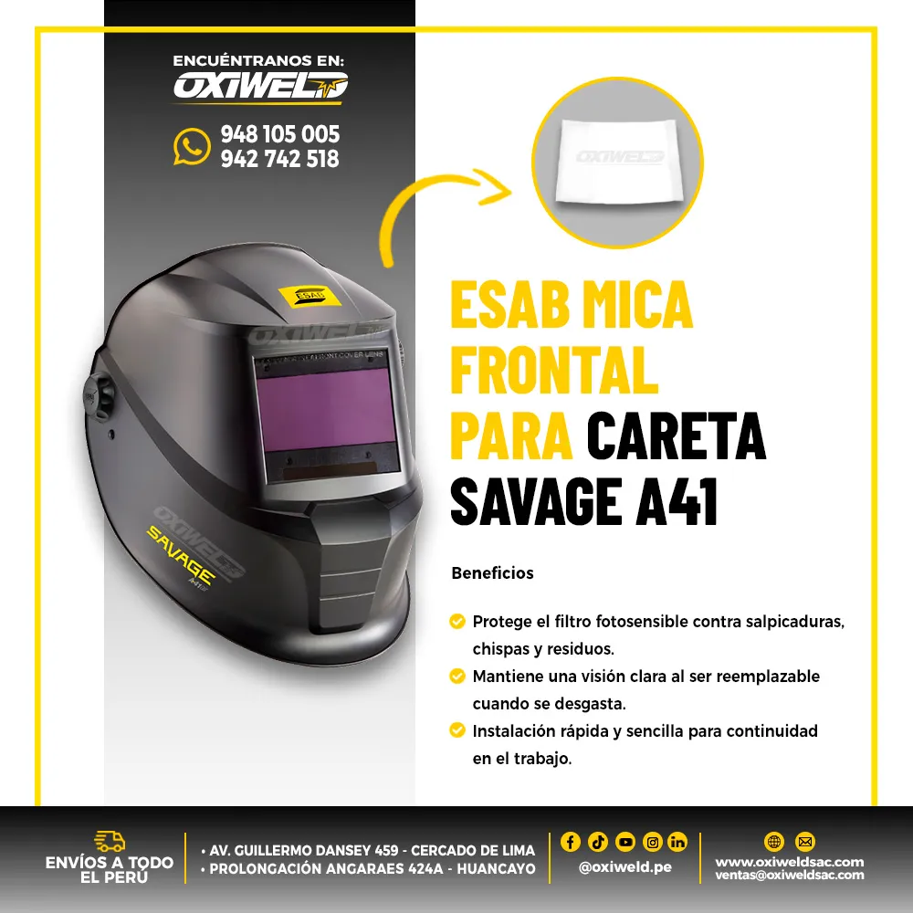 ESAB LENTE MICA FRONTAL CARETA SAVAGE A41