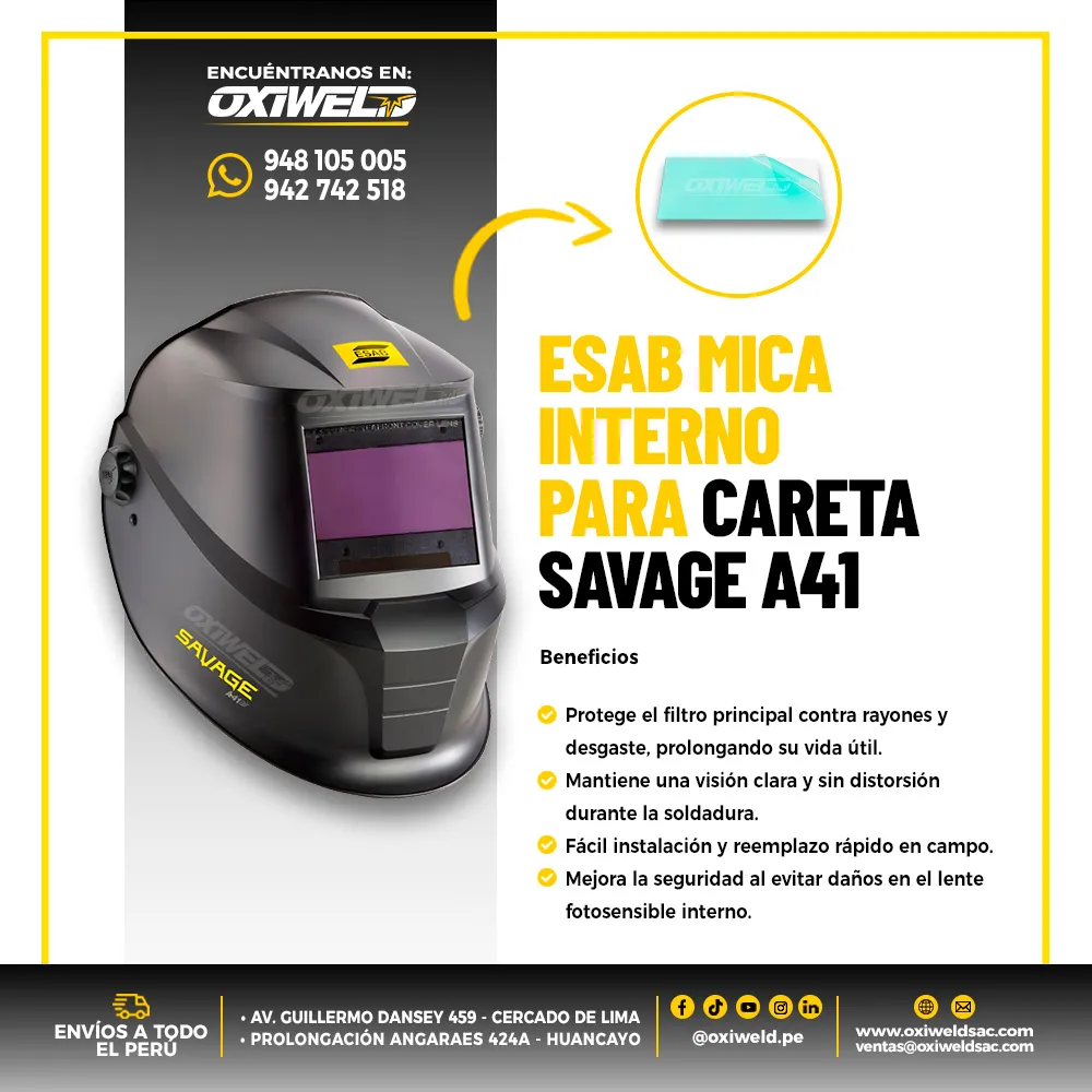 ESAB LENTE MICA INTERNO CARETA SAVAGE A41