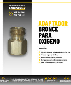 ADAPTADOR BRONCE PARA OXÍGENO