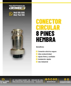 CONECTOR CIRCULAR 8 PINES HEMBRA