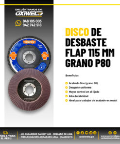 Disco De Desbaste Flap 115mm Grano P80