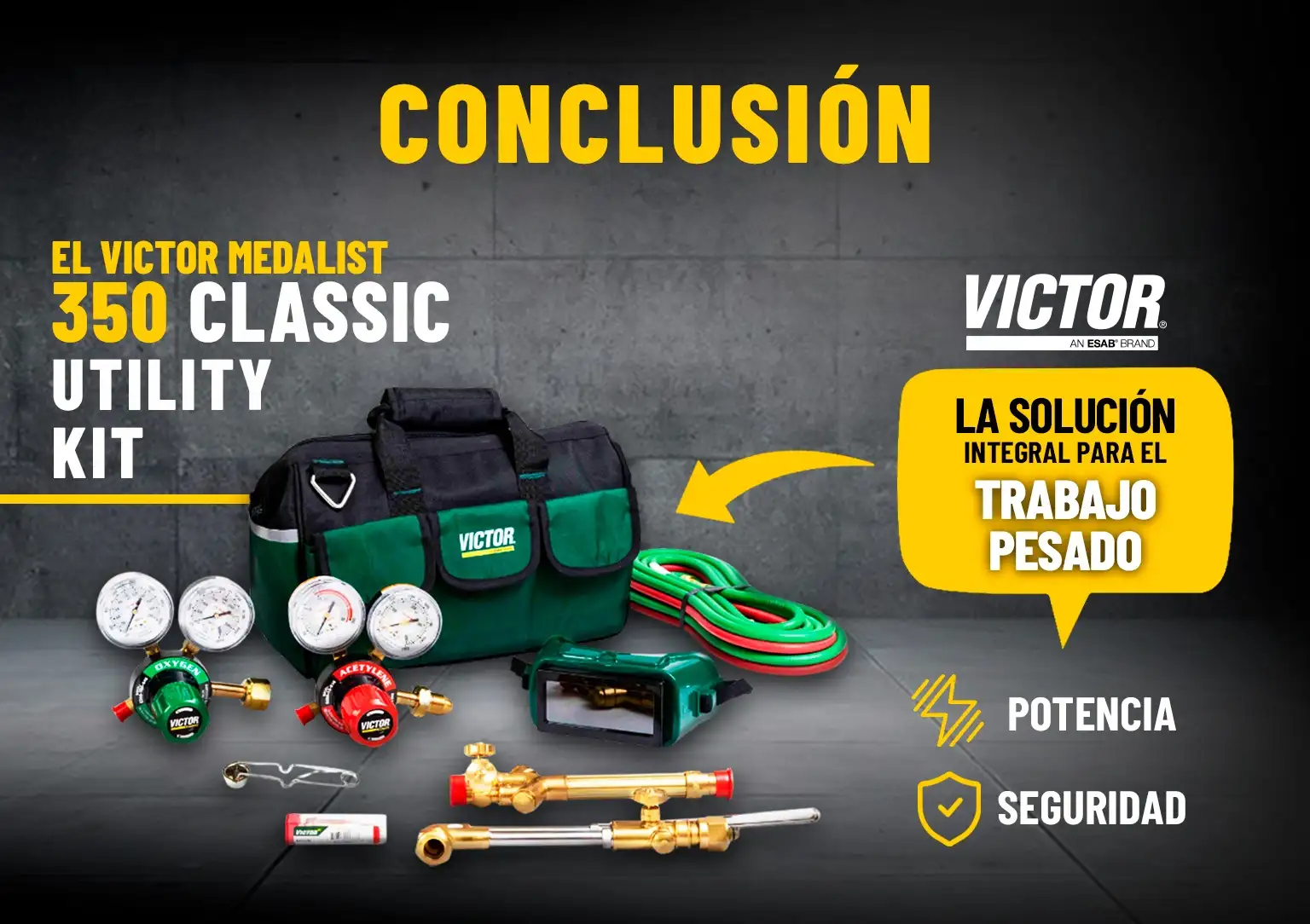 Kit de oxicorte Medalist 350 Classic Utility Kit Victor para corte profesional