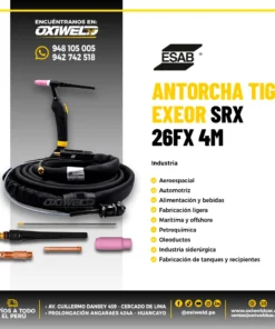 Antorcha TIG ESAB Exeor SR X26 FX 4M