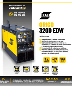 Motosoldadora ESAB Origo 320D EDW Diesel Multiproceso