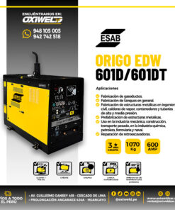 Motosoldadora ESAB Origo 601D EDW Diesel Industrial